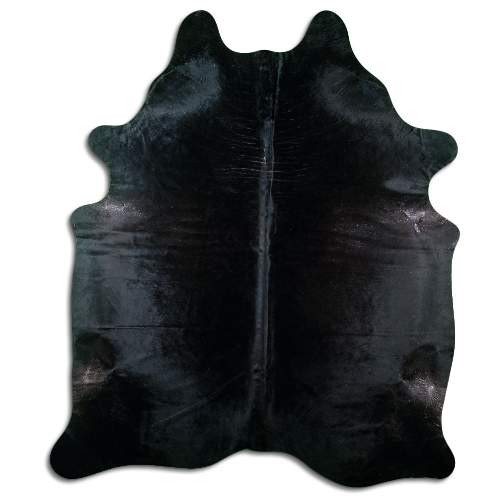 Black Cowhide Rug XXL