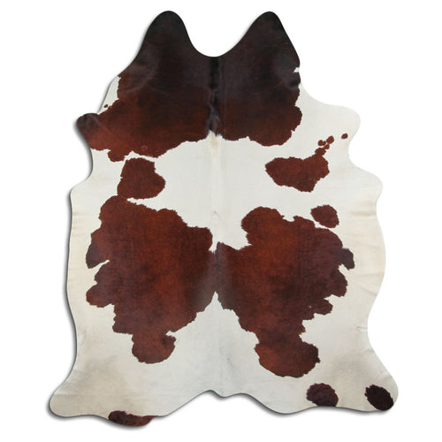 Brown & White Cowhide Rug XXL