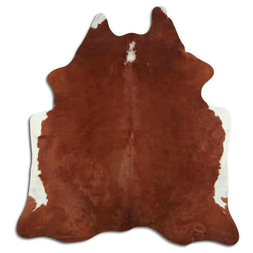 Brown & White Cowhide Rug XL