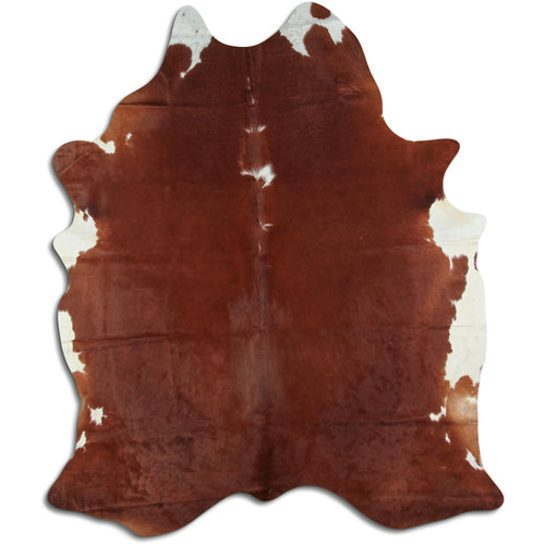 Brown & White Cowhide Rug XXL