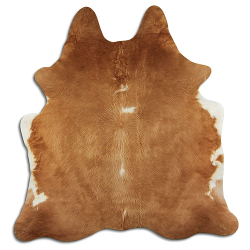 Brown & White Cowhide Rug L