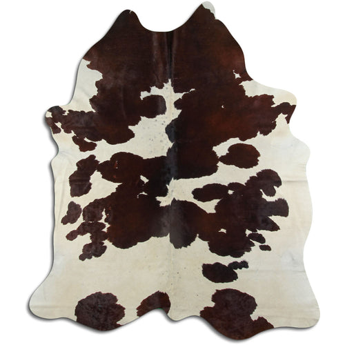 Brown & White Cowhide Rug XL