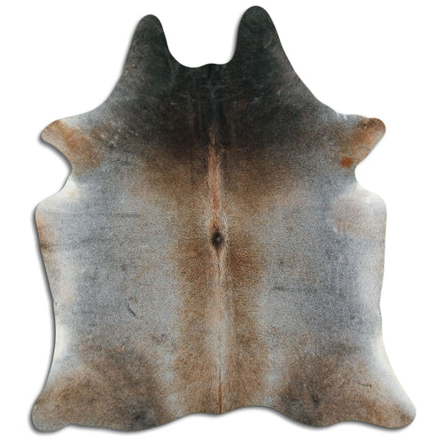 Tan Grey Cowhide Rug L