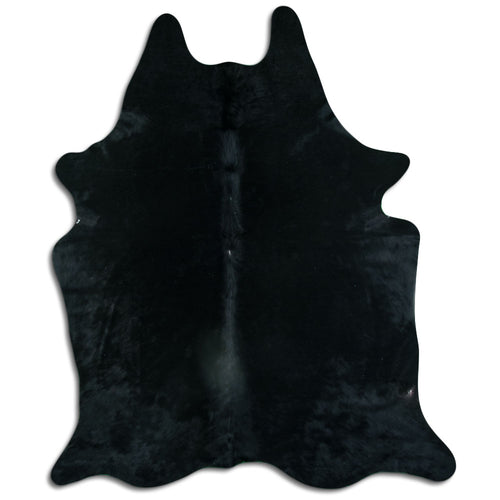 Black Cowhide Rug XXL