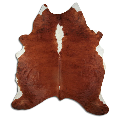 Brown & White Cowhide Rug XXL