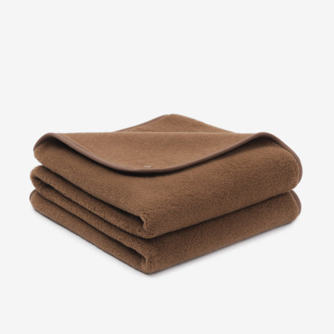 Camel Hair & Merino Wool Blanket “Chocolate” | 1-Ply