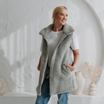 Merino Wool Vest “Wave” Grey