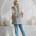 Merino Wool Vest “Wave” Grey