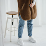 Merino Wool Vest ''Pearl'' Dark Brown
