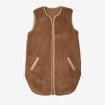 Merino Wool Vest ''Pearl'' Dark Brown