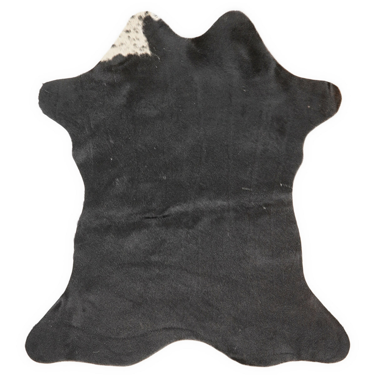 Mini cowhide of about 70 × 70 cm, seen from above: the exact hide you receive
