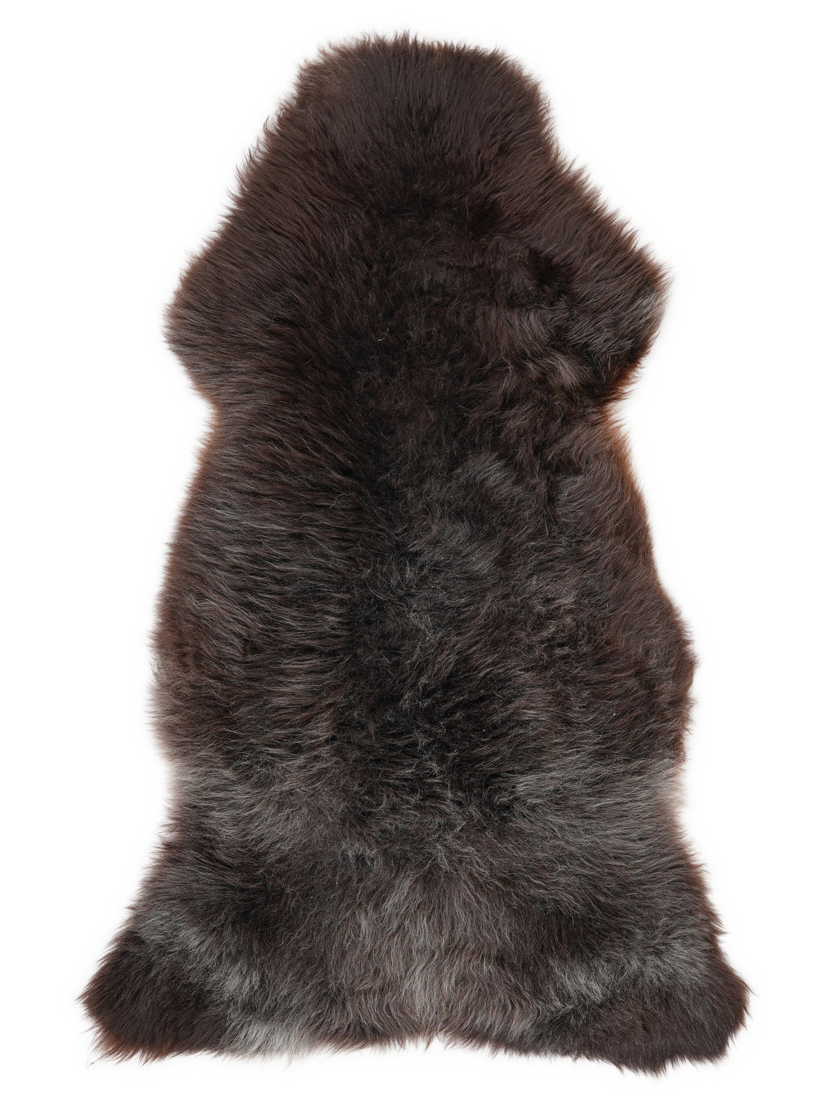 British multicolour sheepskin rug of about 120 × 60 cm, seen from above: the exact sheepskin you receive