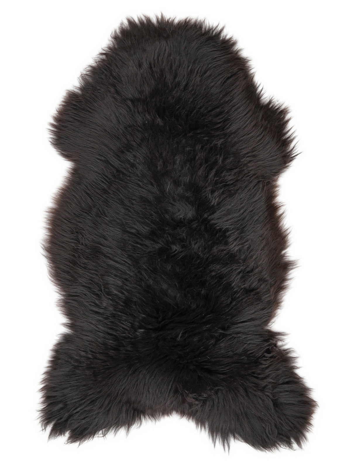 British multicolour sheepskin rug of about 120 × 60 cm, seen from above: the exact sheepskin you receive