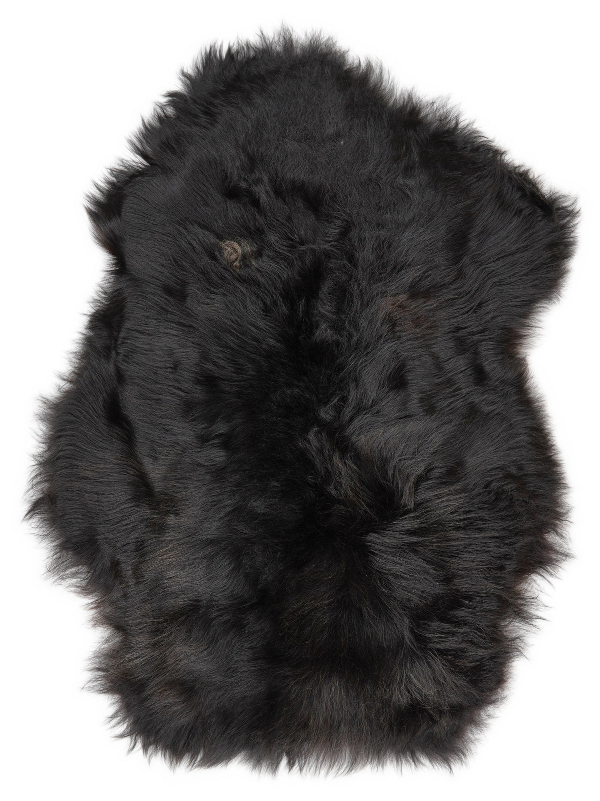 Icelandic multicolour sheepskin rug of about 110 × 75 cm, seen from above: the exact sheepskin you receive