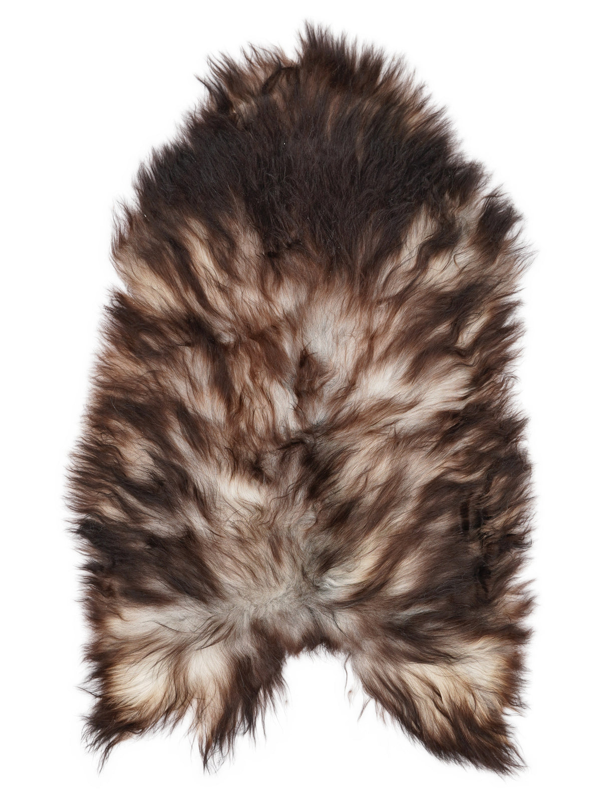 Grey Icelandic sheepskin rug of about 130 × 75 cm, seen from above: the exact sheepskin you receive