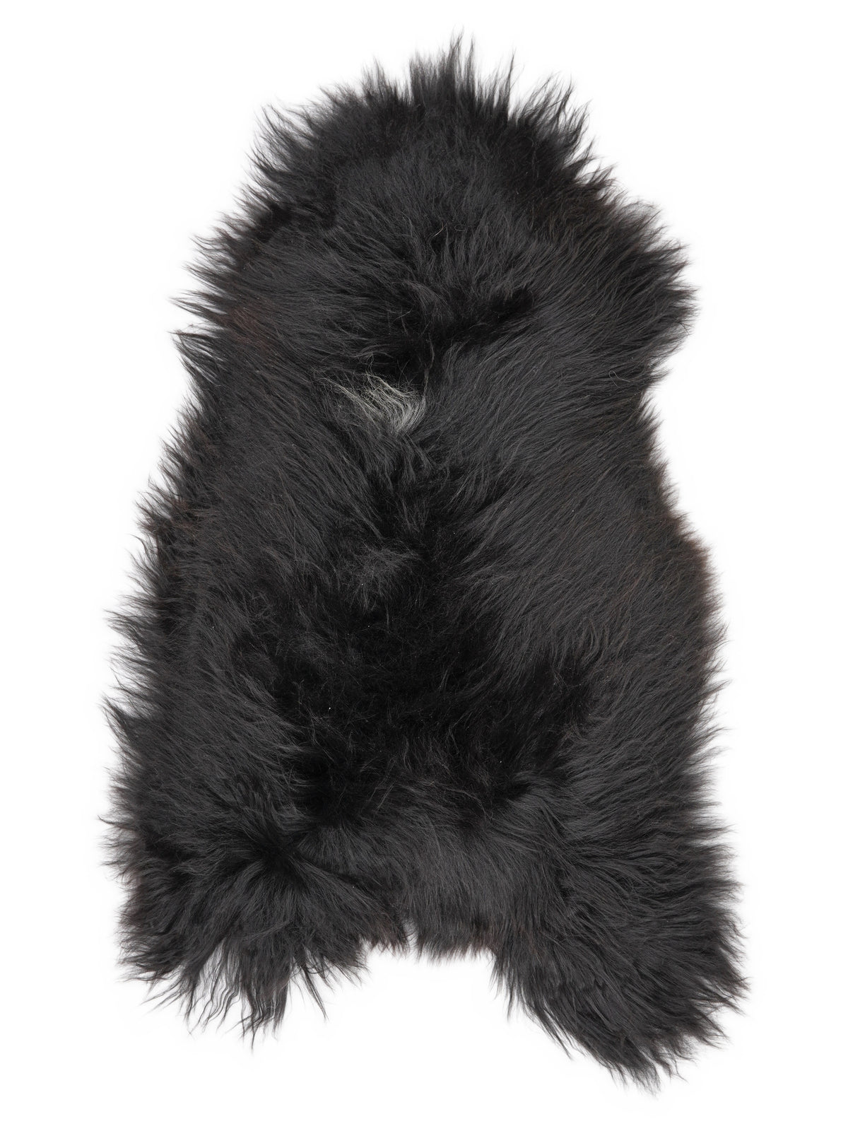 Icelandic multicolour sheepskin rug of about 120 × 70 cm, seen from above: the exact sheepskin you receive