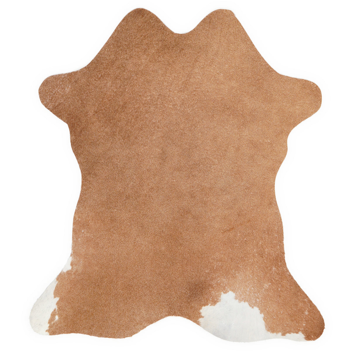 Mini cowhide of about 70 × 70 cm, seen from above: the exact hide you receive