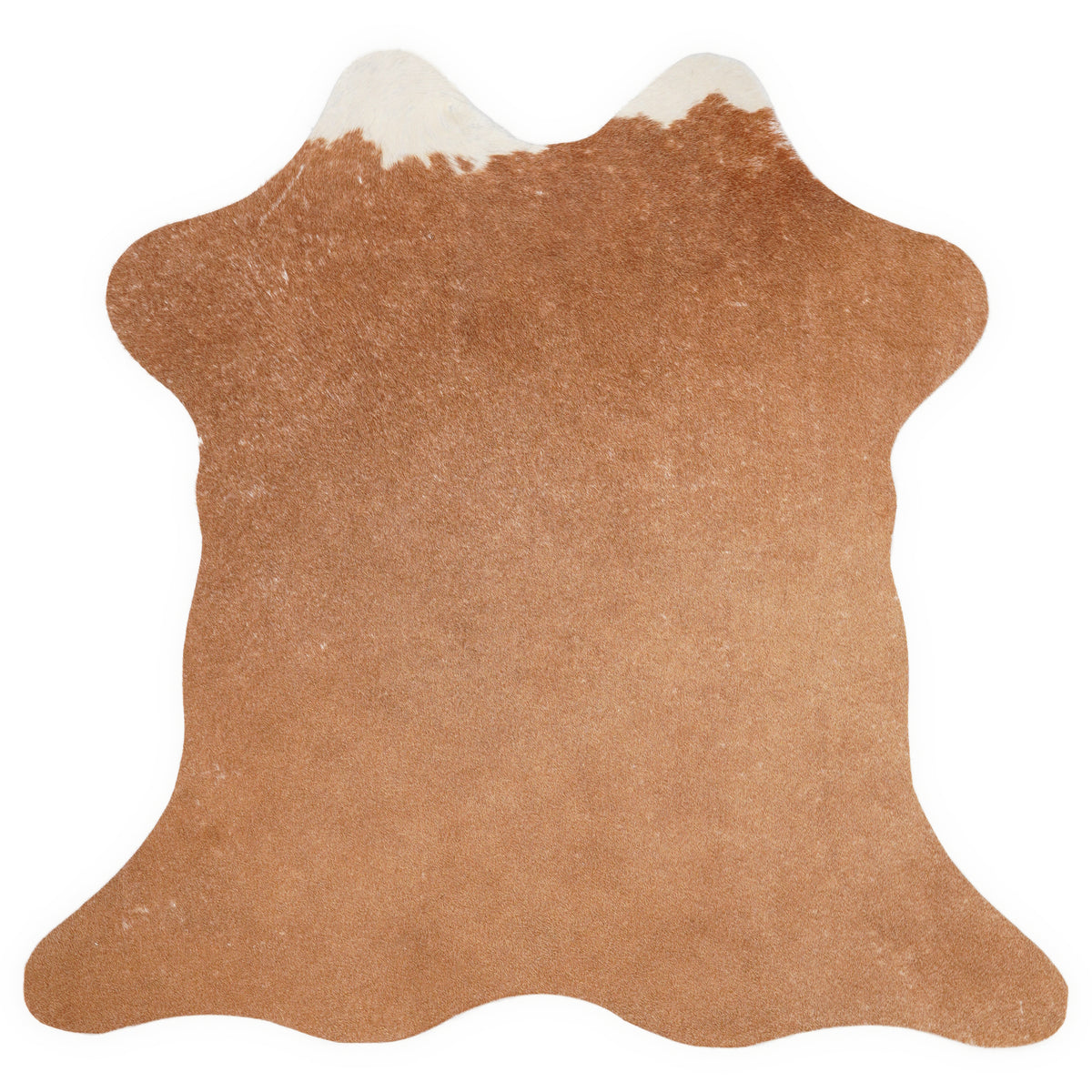 Mini cowhide of about 70 × 70 cm, seen from above: the exact hide you receive