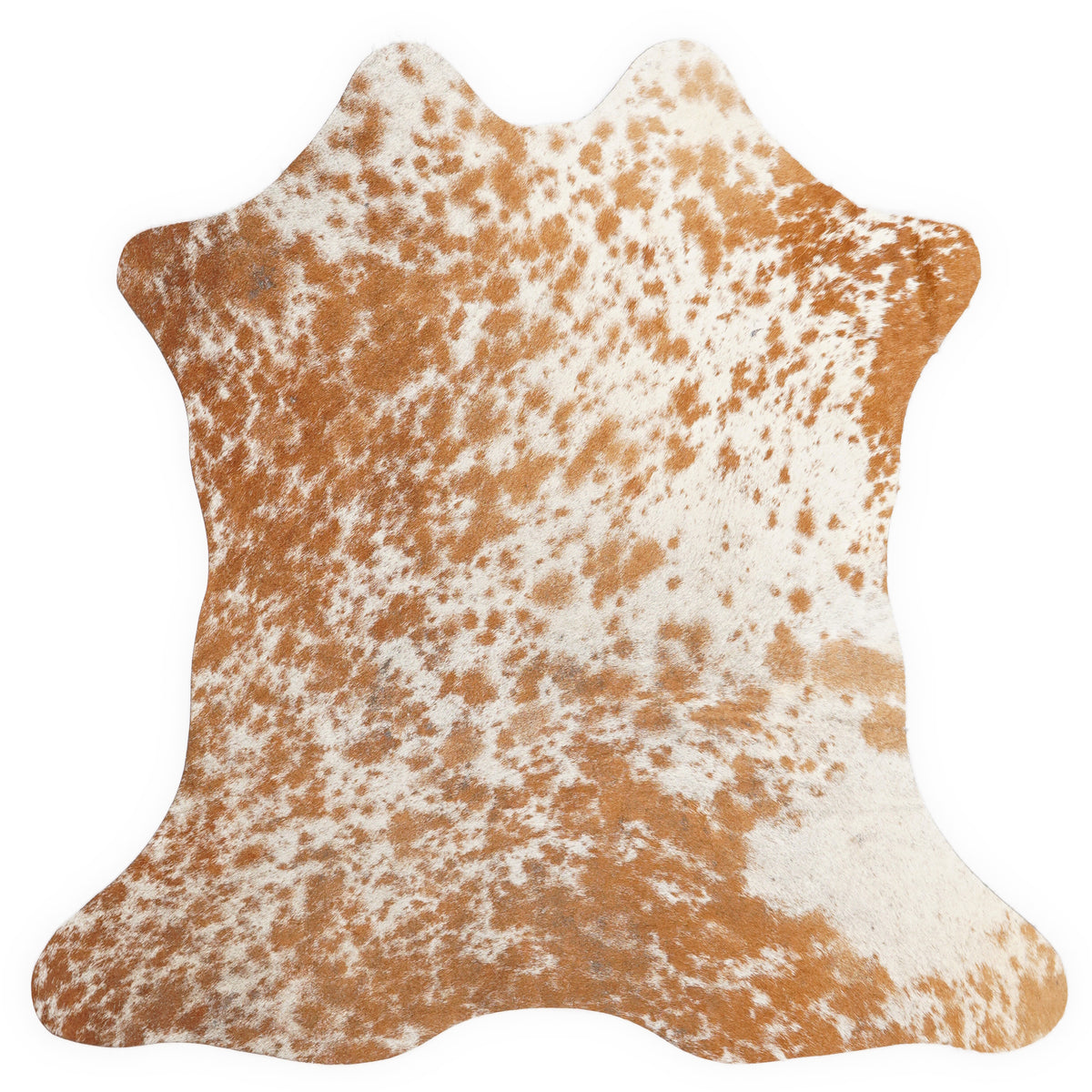 Mini cowhide of about 70 × 70 cm, seen from above: the exact hide you receive