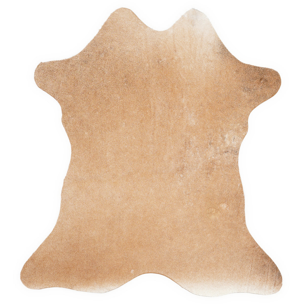 Mini cowhide of about 70 × 70 cm, seen from above: the exact hide you receive
