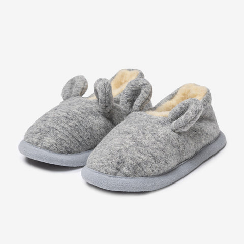 Merino Wool Kids’ Slippers “Mouse”