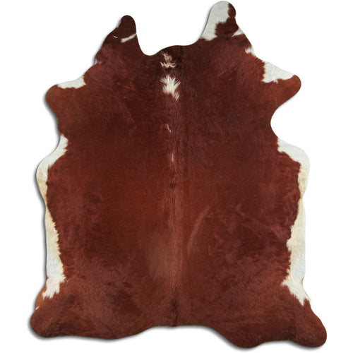 Brown & White Cowhide Rug XXL
