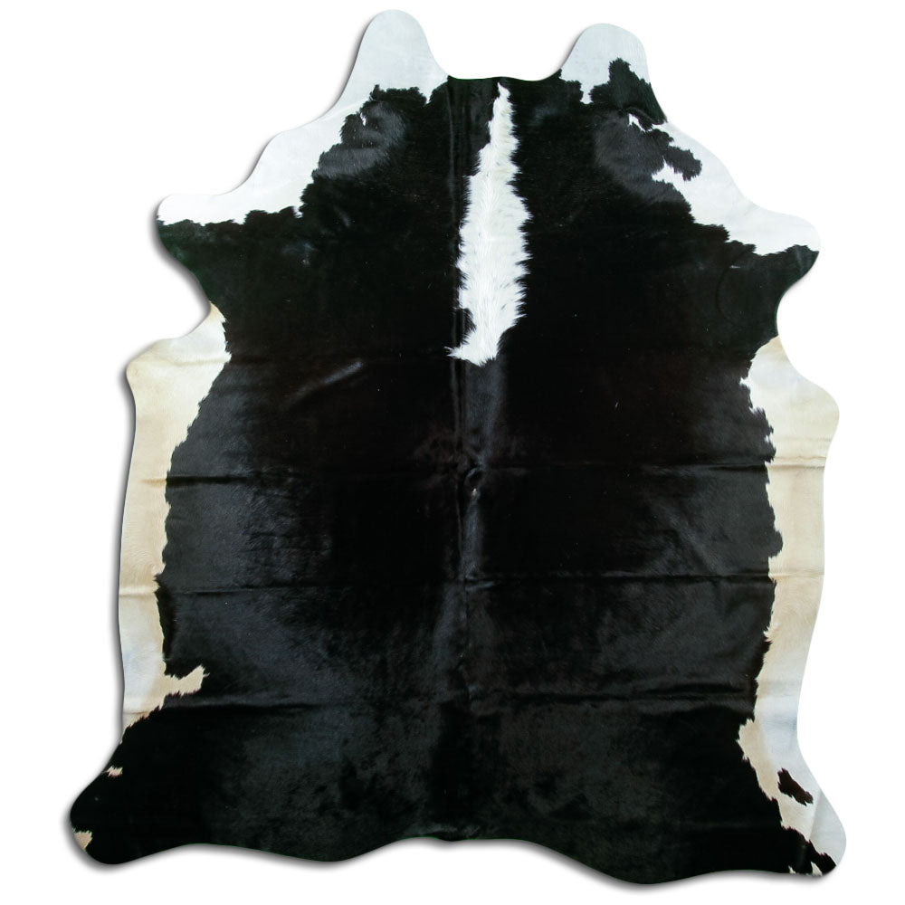 Brown & White Cowhide Rug XL