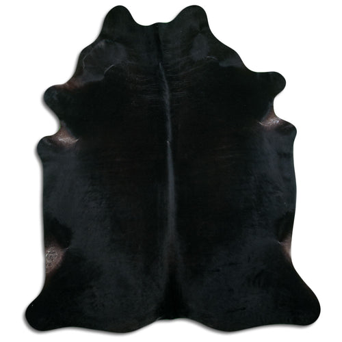 Black Cowhide Rug XXL