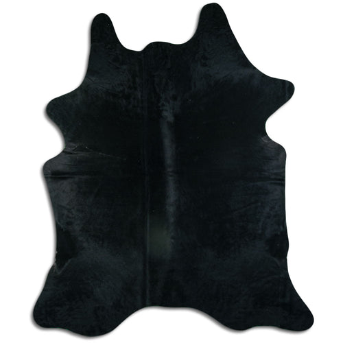 Black Cowhide Rug XXL
