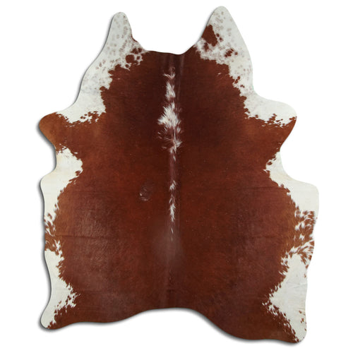 Brown & White Cowhide Rug XL