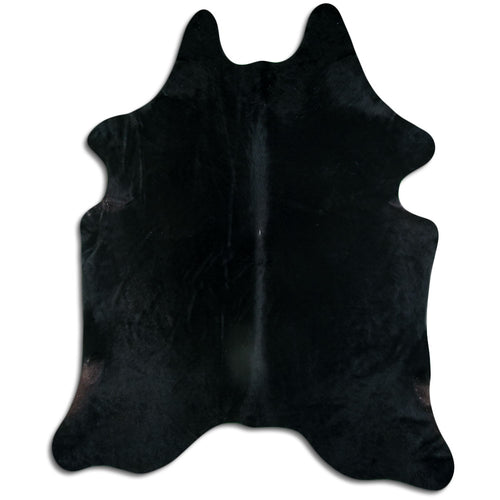 Black Cowhide Rug XXL