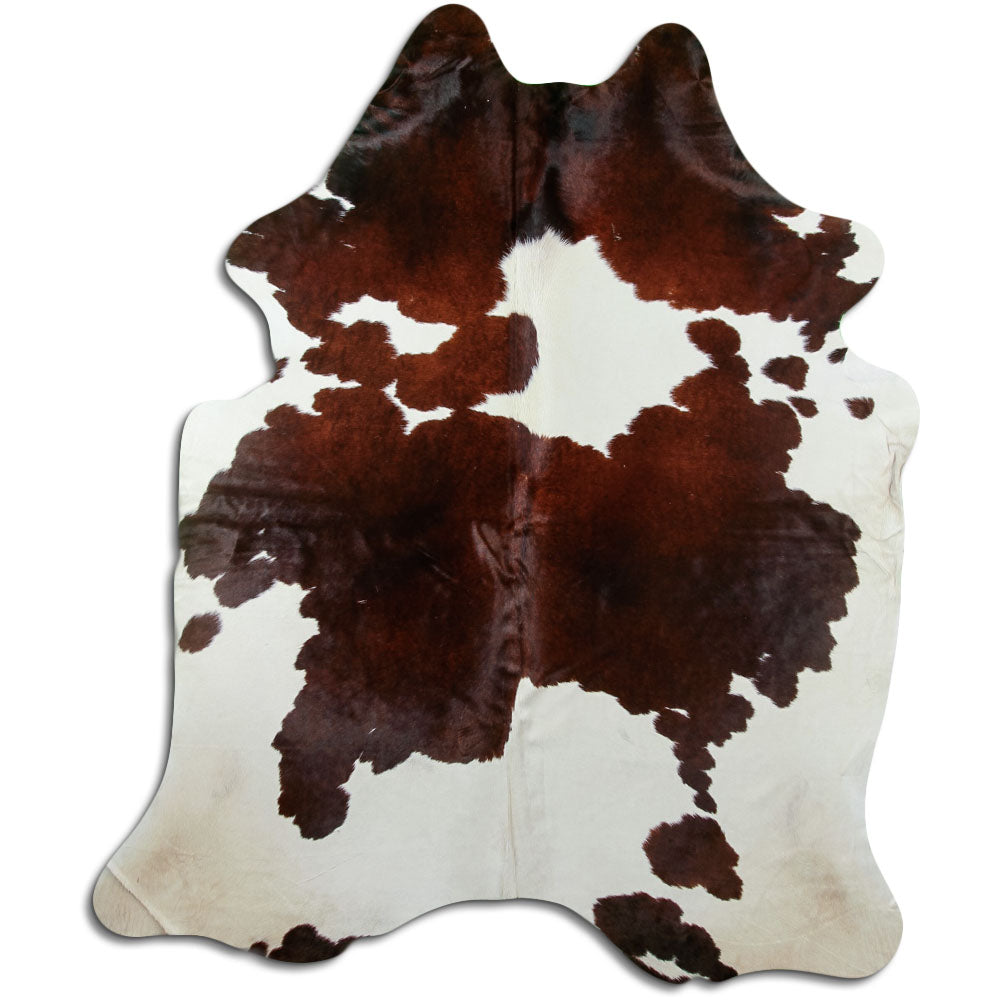 Brown & White Cowhide Rug XXL