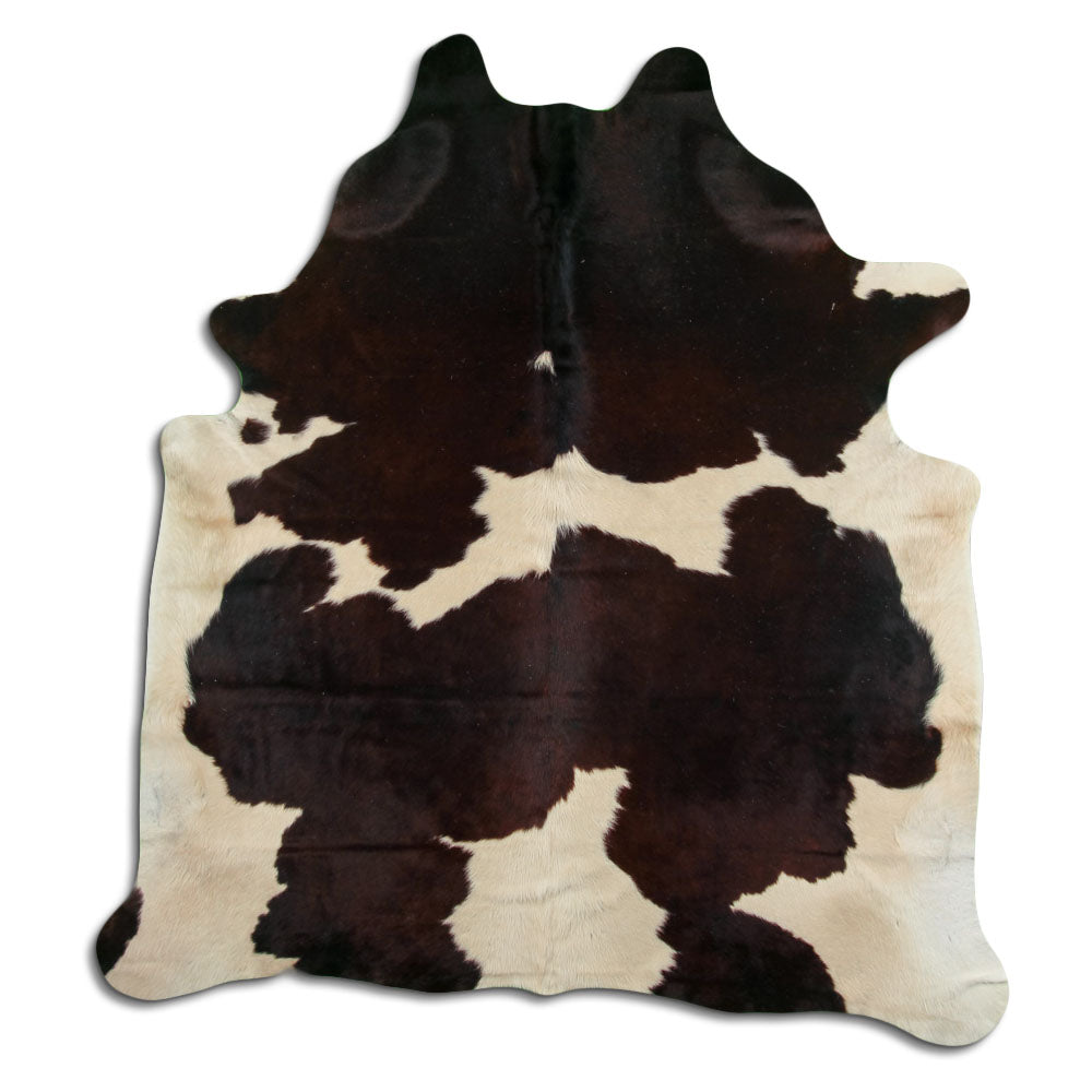 Brown & White Cowhide Rug XXL