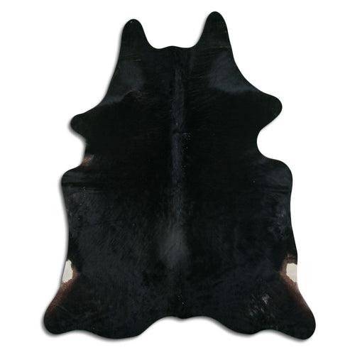 Black Cowhide Rug L