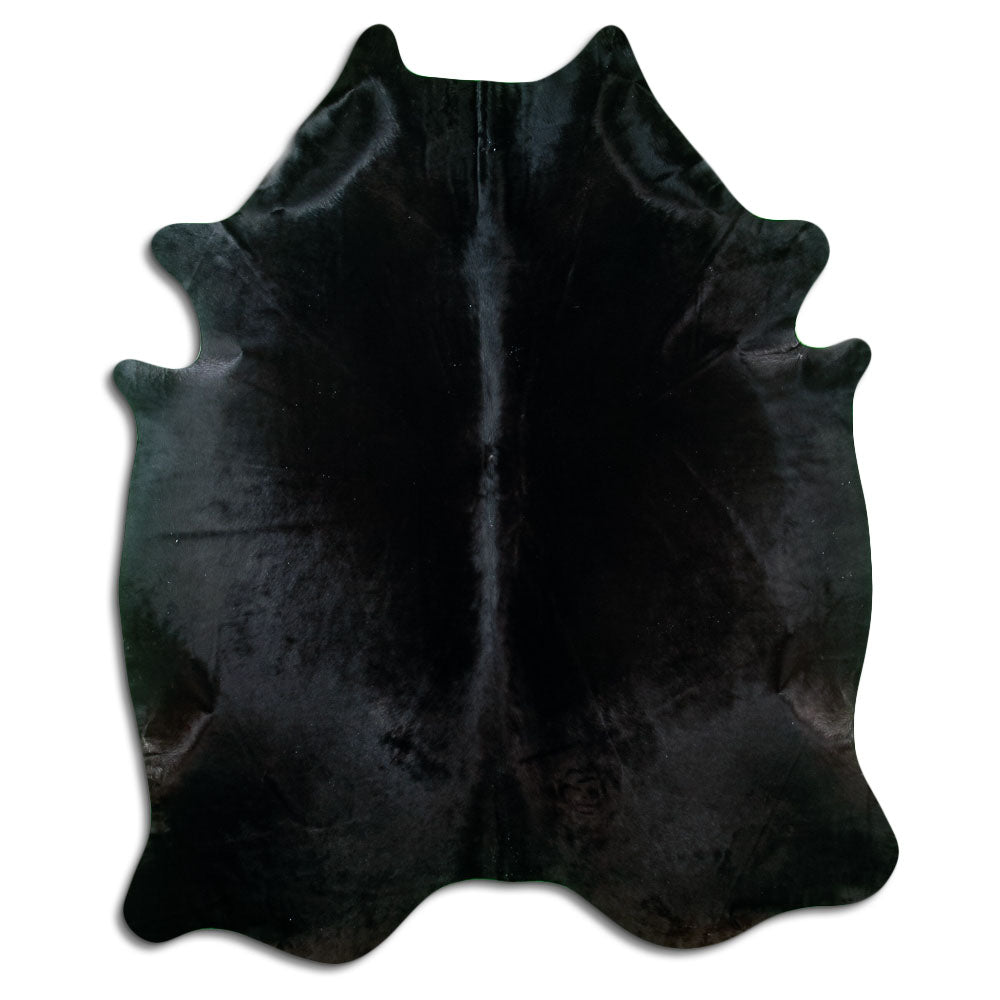 Black Cowhide Rug XXL
