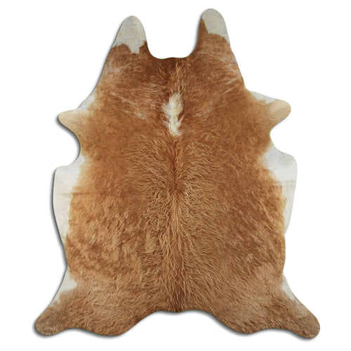 Brown & White Cowhide Rug XXL