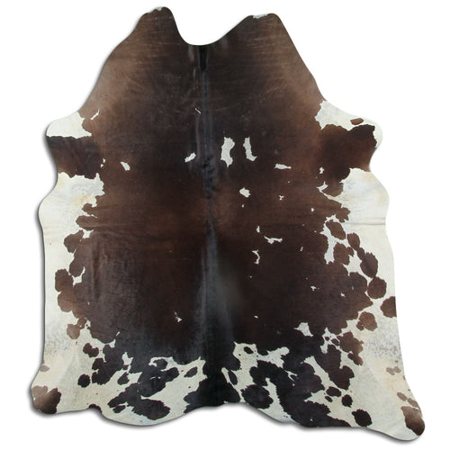 Brown & White Cowhide Rug XXL