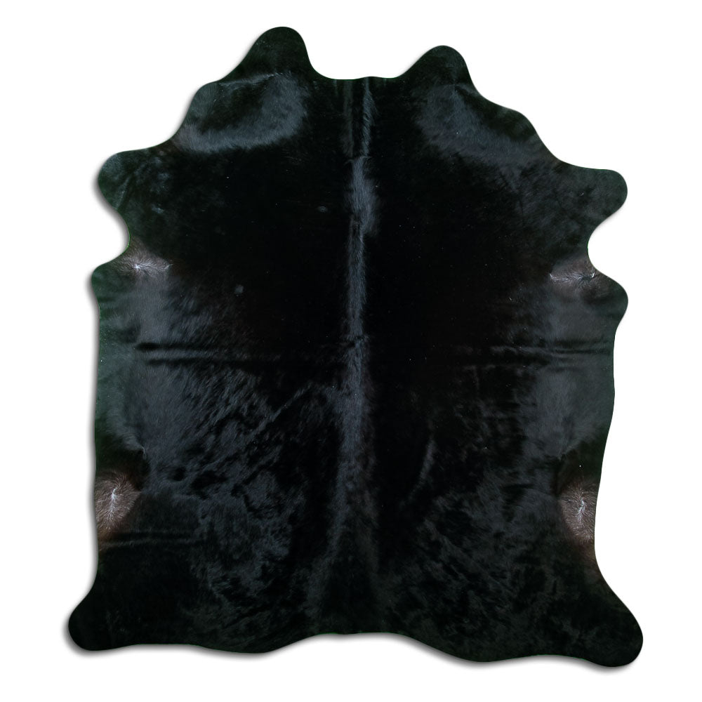 Black Cowhide Rug L