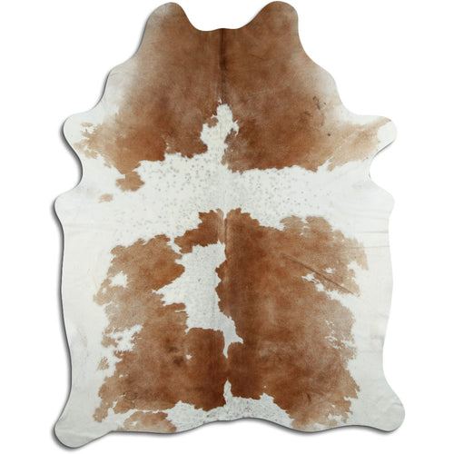 Brown & White Cowhide Rug XXL