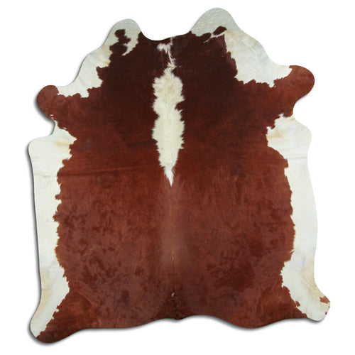 Brown & White Cowhide Rug XL