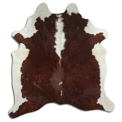 Brown & White Cowhide Rug XL