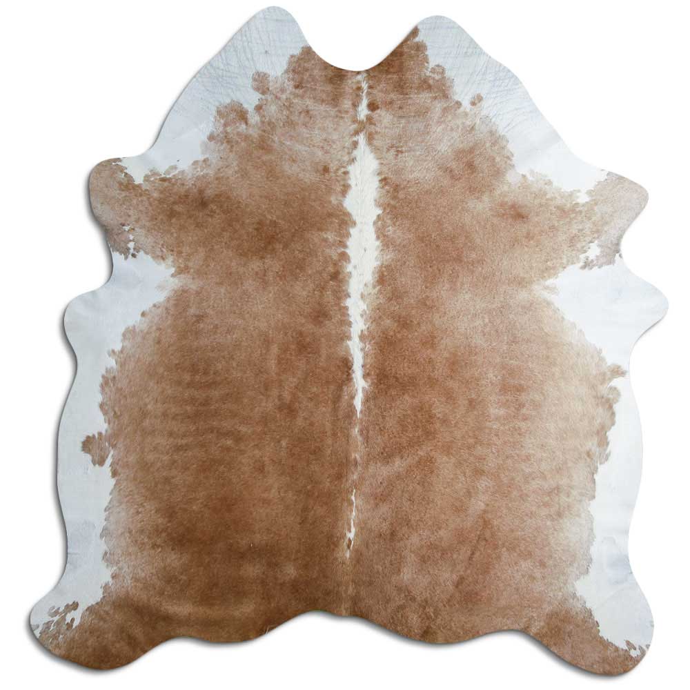 Brown & White Cowhide Rug XL