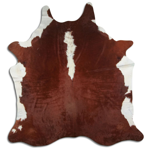Brown & White Cowhide Rug XXL