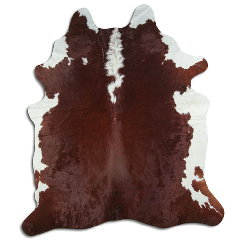 Brown & White Cowhide Rug XXL