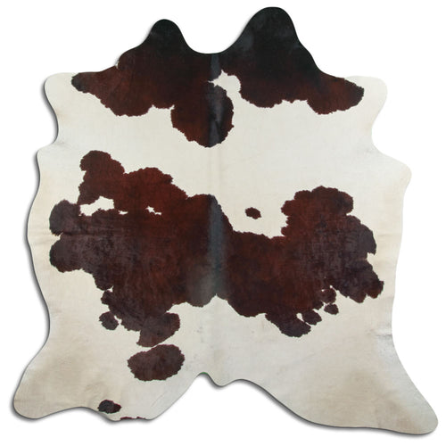 Brown & White Cowhide Rug XL