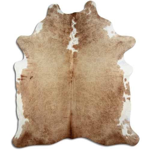 Brown & White Cowhide Rug XXL