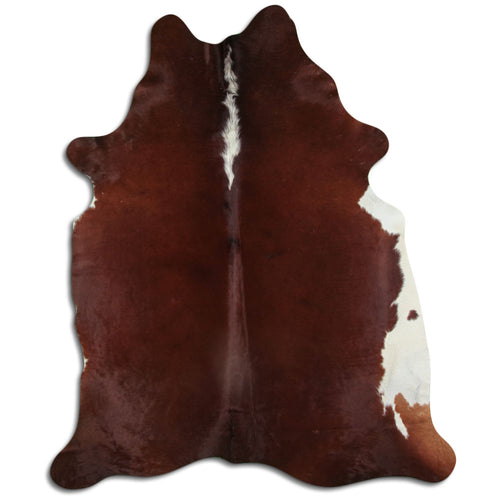 Brown & White Cowhide Rug XXL