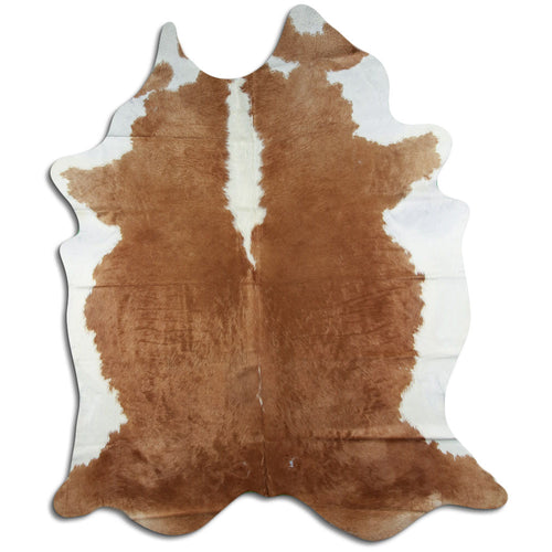 Brown & White Cowhide Rug XXL