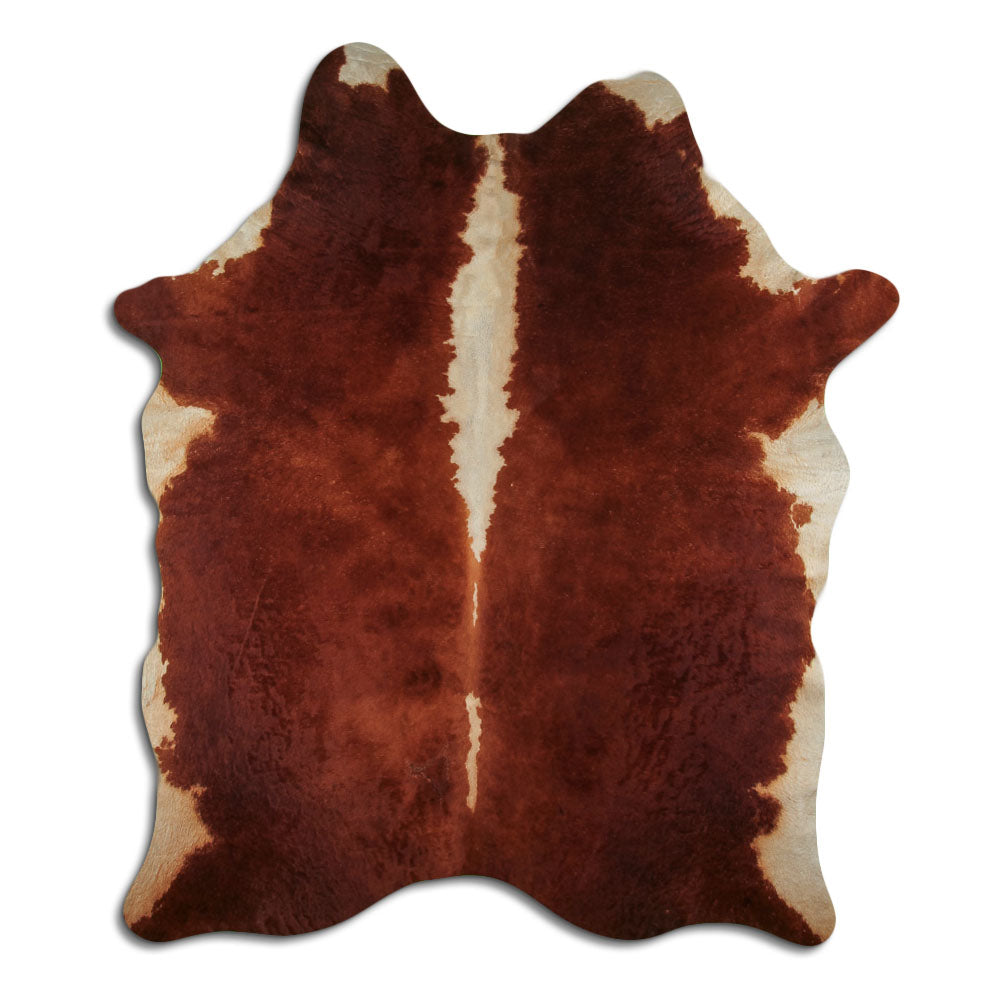 Brown & White Cowhide Rug XXL