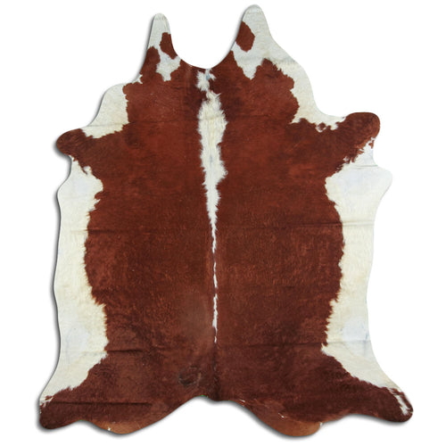 Brown & White Cowhide Rug XXL